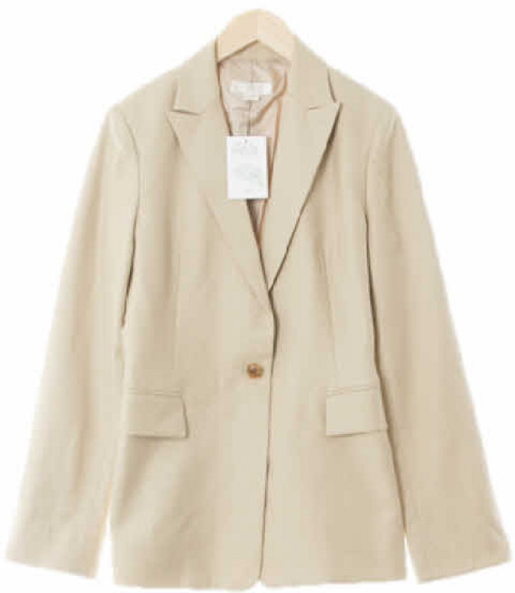4693 지고트 샌드베이지 실크혼방 슬림싱글원버튼블레이저 [85-88-155]
