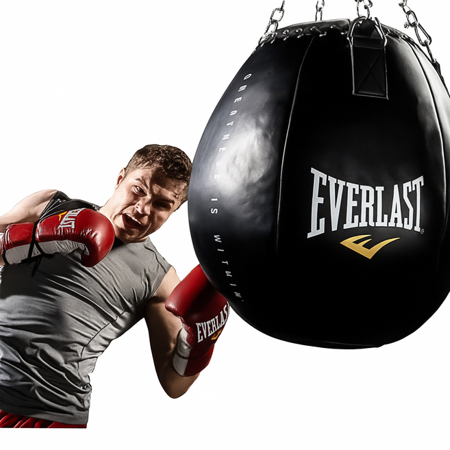 에버라스트 렉킹 볼 헤비백 - 훅 어퍼컷 콤비네이션 샌드백, 블랙