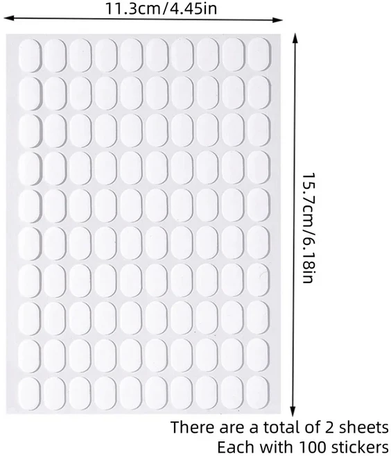 200개 네일 서포트 양면 테이프 네일 아트 투명 무흔적 젤리 테이프 착용 가능한 네일 팁 연습용 베이스 고, 01 빠른  Mainland, 01 200pcs