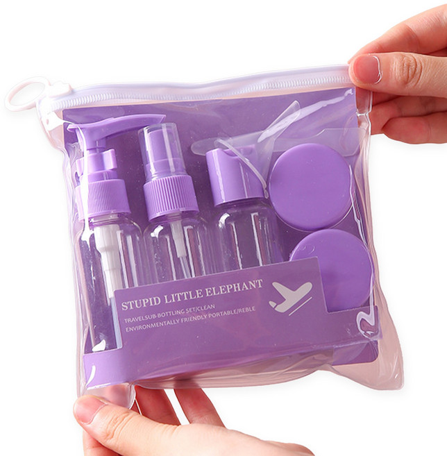 해즈잇 여행용 화장품공병 아기화장품 소분용기 세트 6종, 1개, 퍼플