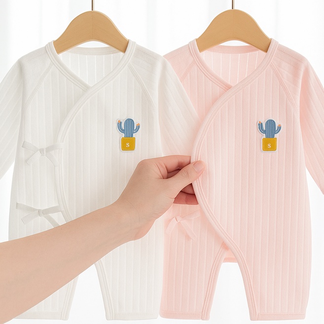 유어맘스 태열 땀띠 방지 얇은 배냇저고리 배냇우주복 아기옷