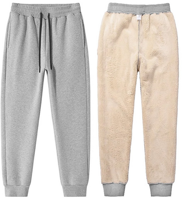 남자 방한바지 양털 조거팬츠 기모 작업복 털바지 빅사이즈