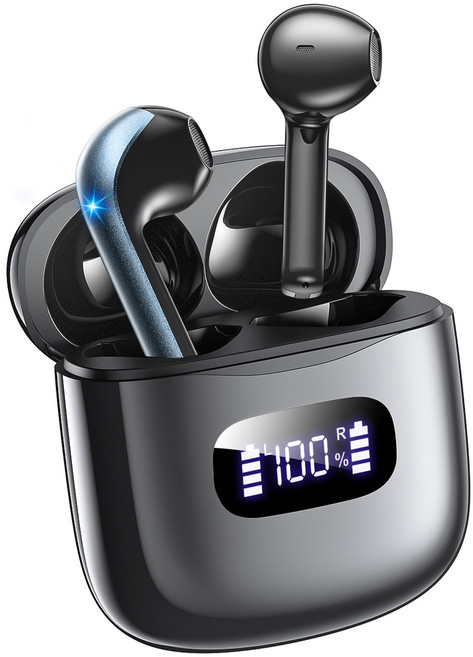 무선 블루투스 이어폰 오픈형 ENC 노이즈 캔슬링 고음질 C타입 이어폰, 블랙, T3