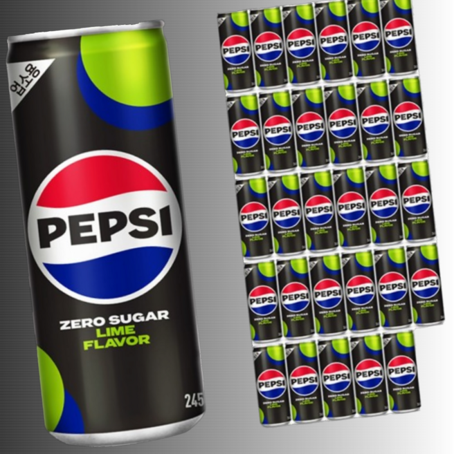 펩시콜라 제로슈거 라임향 음료 245ml 30개