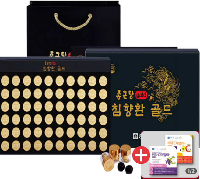 [종근당] 침향환 골드 3.75g*60환 (침향7%) + 쇼핑백포함, 225g, 1개