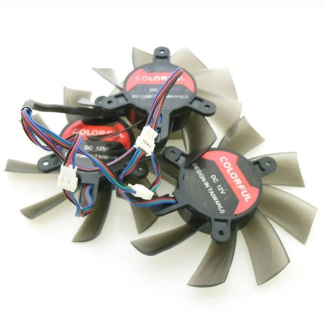 iGame GTX 1080 VuLcan 상단 AD 그래픽 카드 냉각 팬용 DC12V 4선 VGA, 01 Black, 01 없음 RGB, 01 빠른