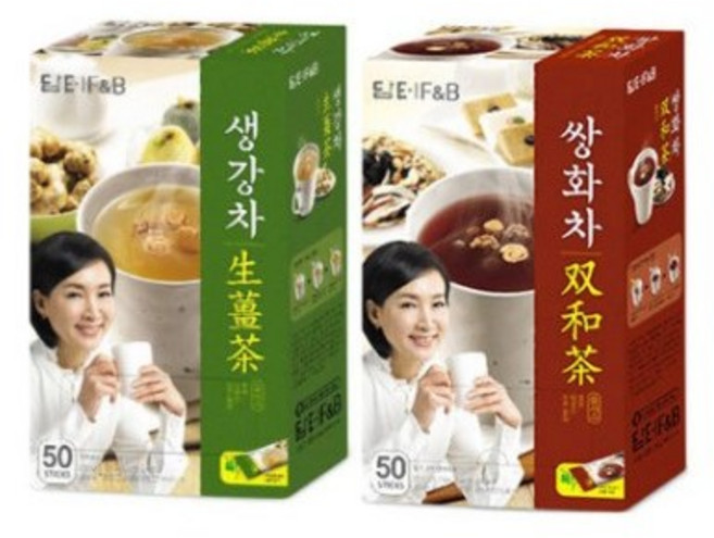담터 생강차50T+쌍화차플러스50T 100Sticks, 1개, 15g