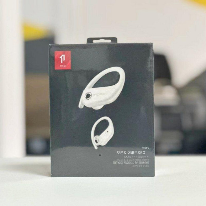 1MORE 원모어 S50 무선 스포츠 이어폰 블루투스 이어폰 오픈형 방수 및 땀 방지 적합, 화이트