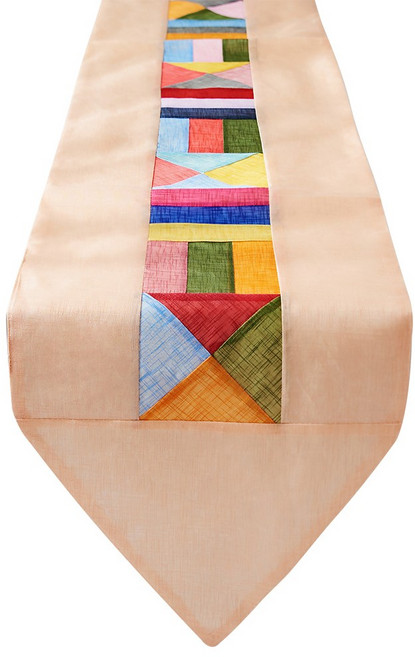 전통 모시 조각 테이블보 한국기념품 외국인 선물, 연분홍, 1개