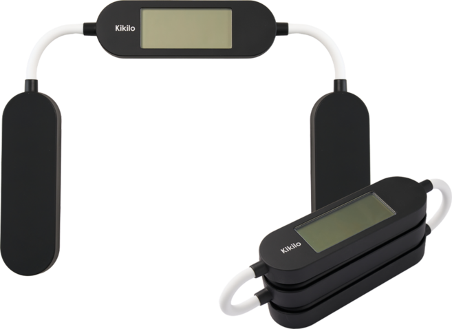 Kikilo 키킬로 여행용 가정용 폴더블 체중계 초경량 휴대용 미니 접는, 블랙(Black), 1개, KFS