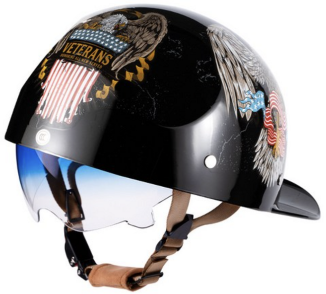 SVEC 바이크 야구 헬멧 오토바이 킥보드 스냅백 경량 할리, 베테랑