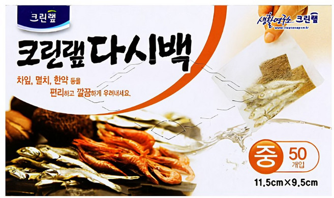 육수 크린랩 우리기 멸치육수 중 국물백 다시백 50매, 1개, 1개