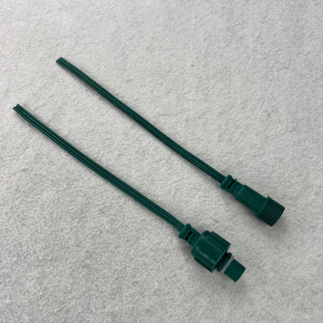 플랫 와이어 완벽방수 피그테일 2 코어 3/4 18AWG 남성 여성 13.5mm RayWu xConnect 스타일 화이트 블랙 20, 01 3P, 02 50cm each, 01 xConnect Green