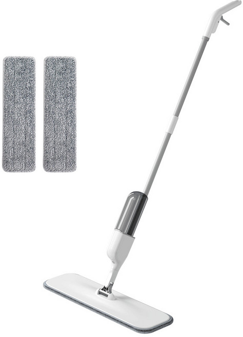 SPEEDBOX 스프레이형 물분사 물걸레 청소기 밀대걸레 + 극세사 전용패드 2P 세트, P6 화이트+패드 2P, 1개