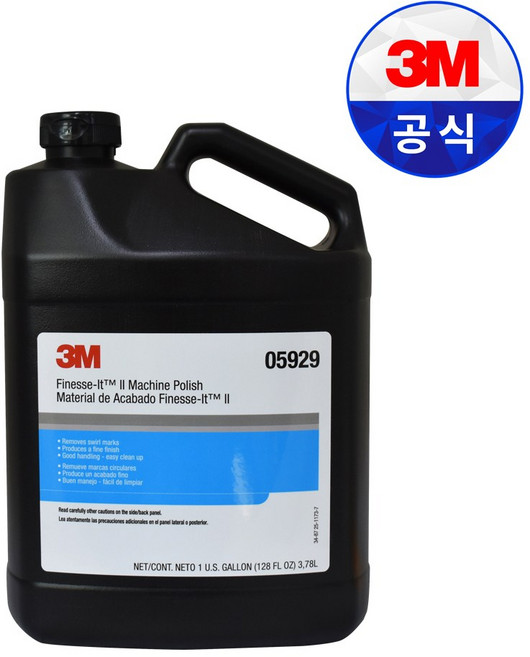 3M 05929 3000방 3.78L 컴파운드 전문가용 자동차 스크레치 흠집 기스, 1개