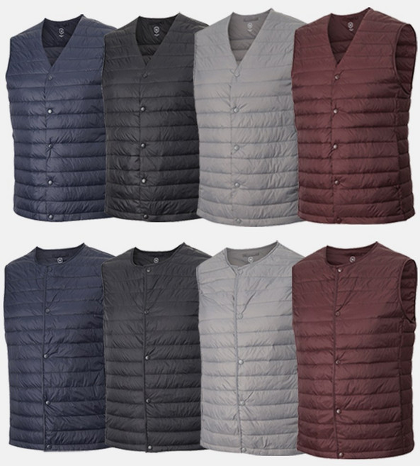 슬림 내피 조끼 V넥 U넥 가벼운데 따뜻한 경량 조끼