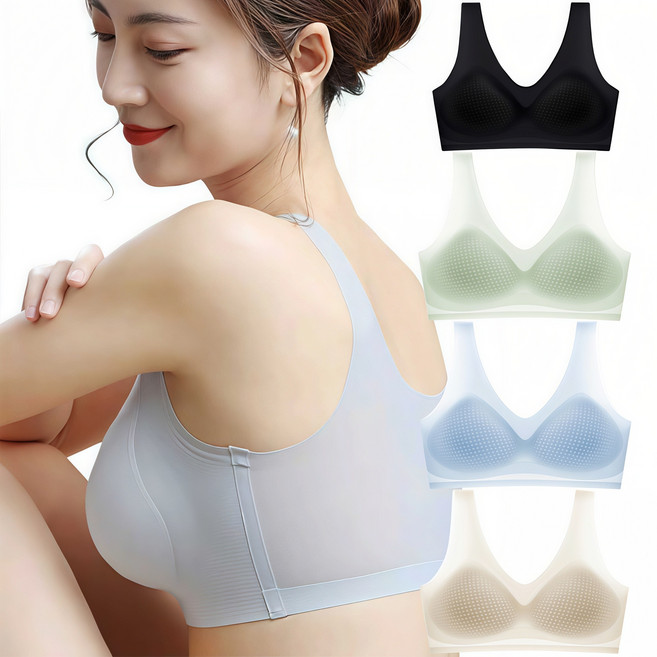 ROOICE 속옷 아이스브라 4pcs 쿨링 고정컵 초경량 브래지어