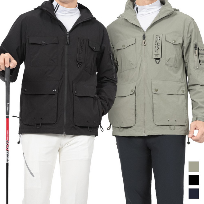 제로골프 남성 골프 바람막이점퍼 컴포트 후드 하이넥 방풍 자켓 CGBC508