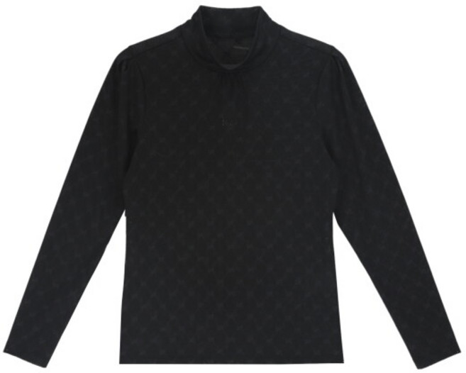 볼빅 여성 골프 자가드메쉬 하이넥티셔츠 VLTSP202_BK 3164740