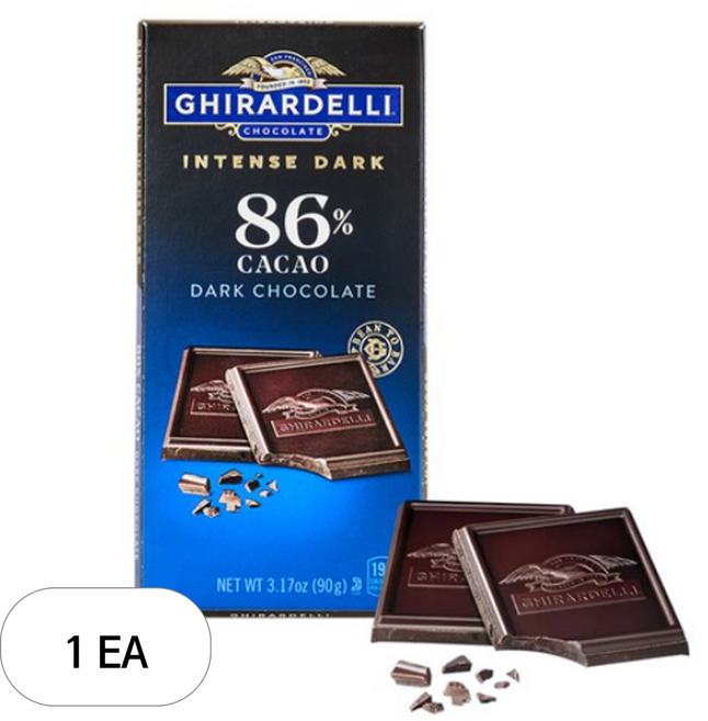 기라델리 인텐스다크 카카오 86%, 90g, 1개