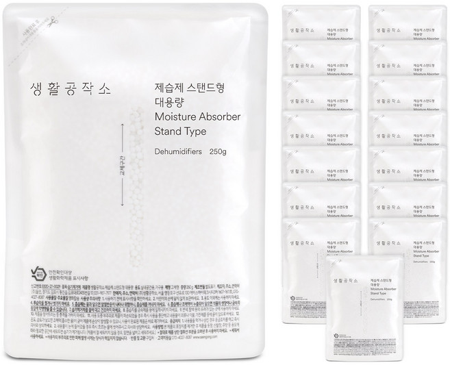 생활공작소 제습제 스탠드형 대용량 본품, 250g, 16개