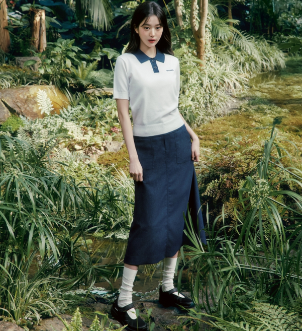 아이더 이월상품 여성 여름 AQUA-X 원사 냉감기능 통기성 등산 캐쥬얼 스포츠 스커트 DWM25368 아이스 온 β 에어 데님 스커트 N2