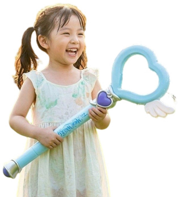 仙女棒水槍 公主造型噴水魔法棒, 冰晶藍色 魔法戲水棒 / 快速戲水 / 多孔出水, 1個