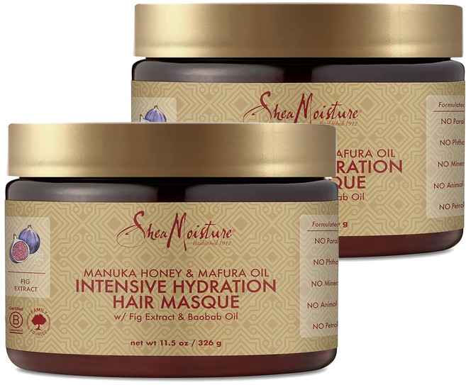 시어모이스처 마누카 꿀 & 마푸라 오일 인텐시브 하이드레이션 헤어 마스크, 2개, 354g