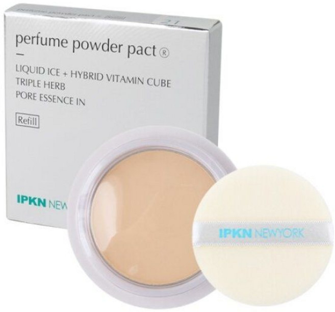 입큰 퍼퓸 파우더 팩트R 매트 리필 21호 누드베이지 잡티커버