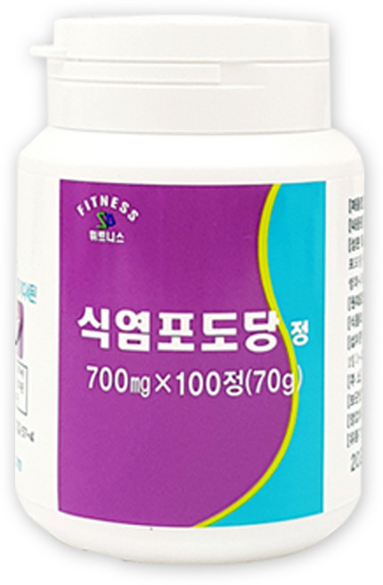 휘트니스 식염포도당 소금알약 병포장, 1개, 100정