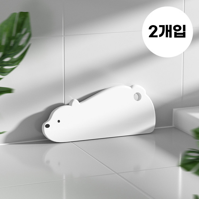 요라나 욕실스퀴지 물기제거기 스퀴즈 화장실물기제거, 화이트, 2개