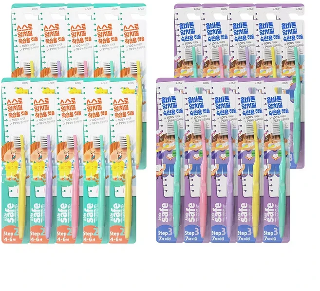 키즈세이프 칫솔 2단계 10개 + 칫솔 3단계 10개, 키즈세이프 칫솔 2단계, 10개 + 3단계, 12888, 1개