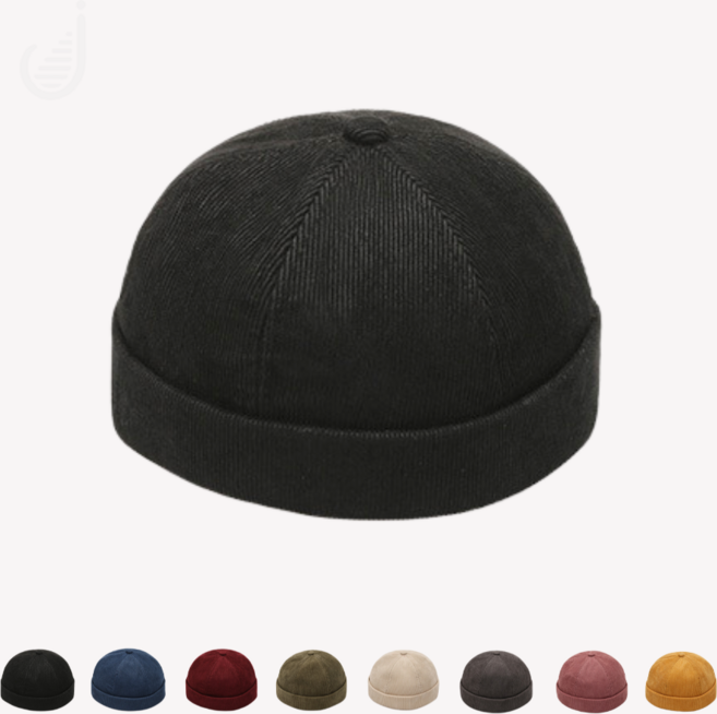 EVLV 코듀로이 와치캡 숏 비니