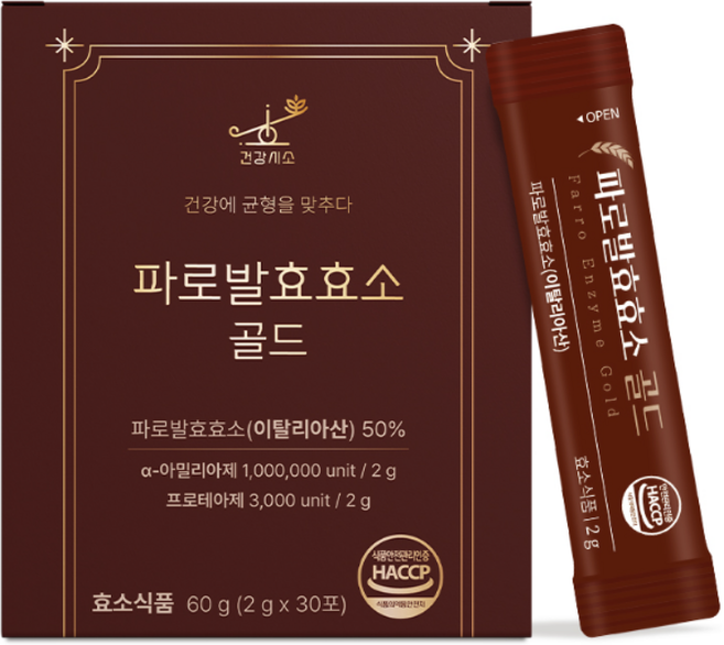 21729 건강시소 파로발효효소 골드 2gx30포, 60g, 1개