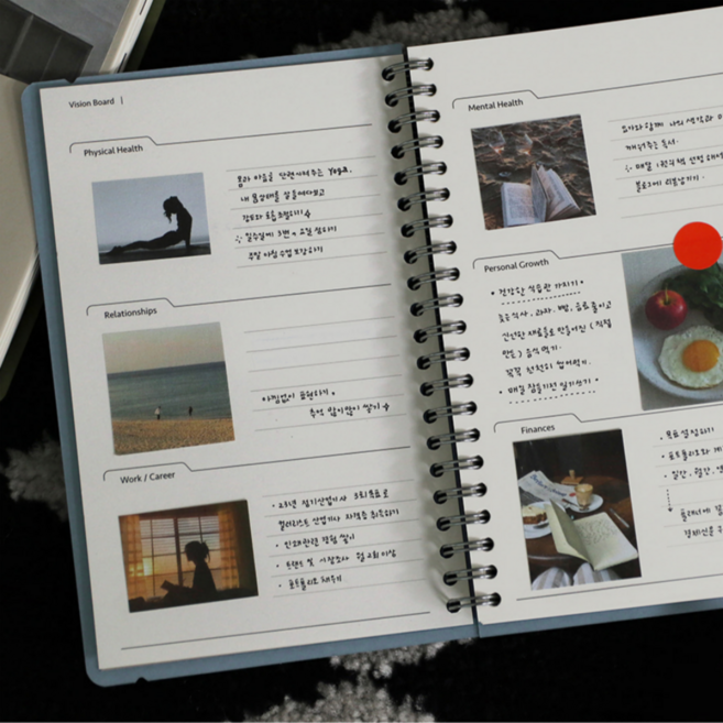 불렛저널 만년 다이어리 위클리 플래너 스프링 노트 페이퍼리안, 03 스톤그레이