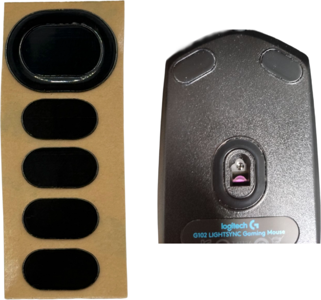 로지텍 마우스 피트 호환 G102 G304 G703 G PRO 지슈라 MX 마스터 애니웨어, 블랙, 로지텍 G102 가운데 긴타원