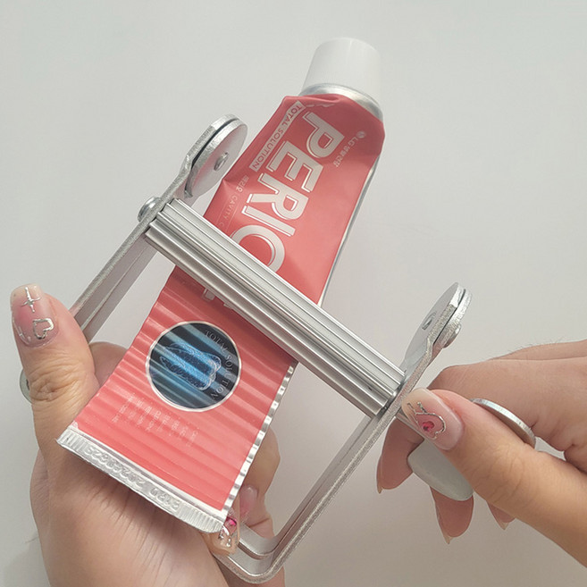 알뜰살뜰 치약짜개 모음집 스텐 치약 짜는 기구 튼튼한 튜브 롤링 디스펜서, 대형, 1개, 대형