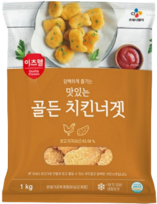 CJ 이츠웰 골든 치킨너겟 1KG x 1개