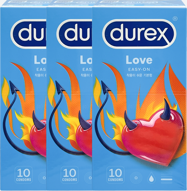 듀렉스 러브 일반형 콘돔, 10개입, 3개