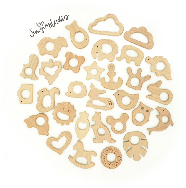 [정글스튜디오] [우드토이] 너도밤나무 58종 / 마크라메 재료 DIY, 50.순록(사슴), 1개