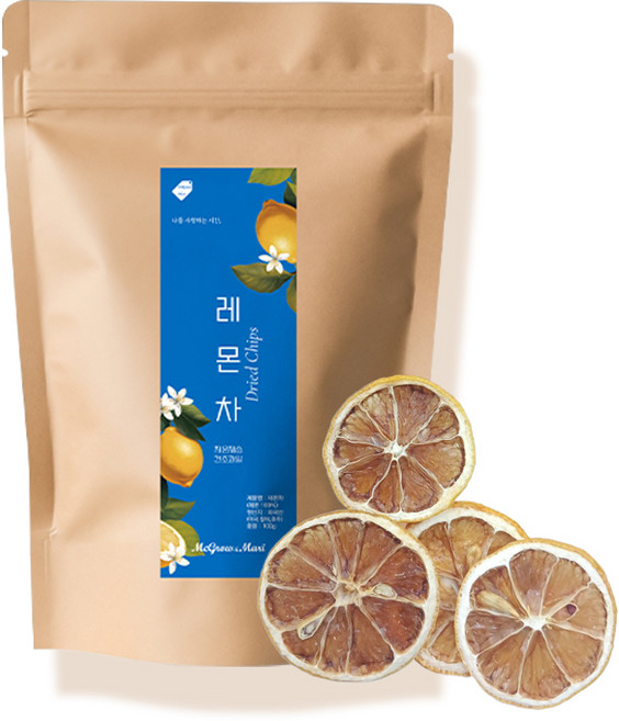 맥그로우앤마리 저온 제습 건조 레몬 슬라이스칩 레몬차, 2개, 50g