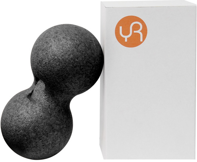 유렌 마사지볼 땅콩볼 24cm 스트레칭 기구 폼볼, 1개, 블랙