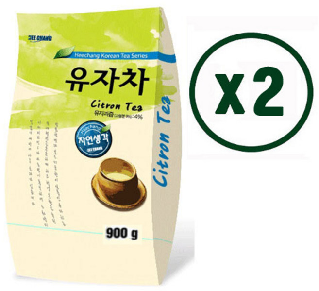 희창 유자차 1kg 자판기용 국산차 차음료 분말, 1개입, 2개