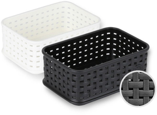 문일 마이스타일 직 T바스켓 1호, 흰색 검정, 1개