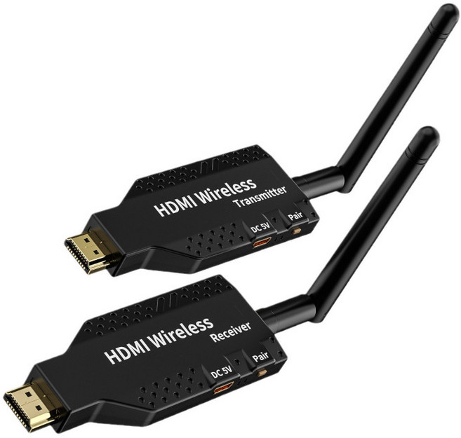 무선 HDMI 송수신기 4K 고화질 미러링 동글 TV PC 연결 장치 프로젝터 화면 공유 디스플레이 익스텐더 노트북 무선 영상 송수신기, 1개, HDMI 무선 30미터 플라스틱