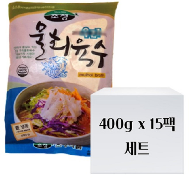 초정식품 물회육수 400g 15팩 세트, 15개