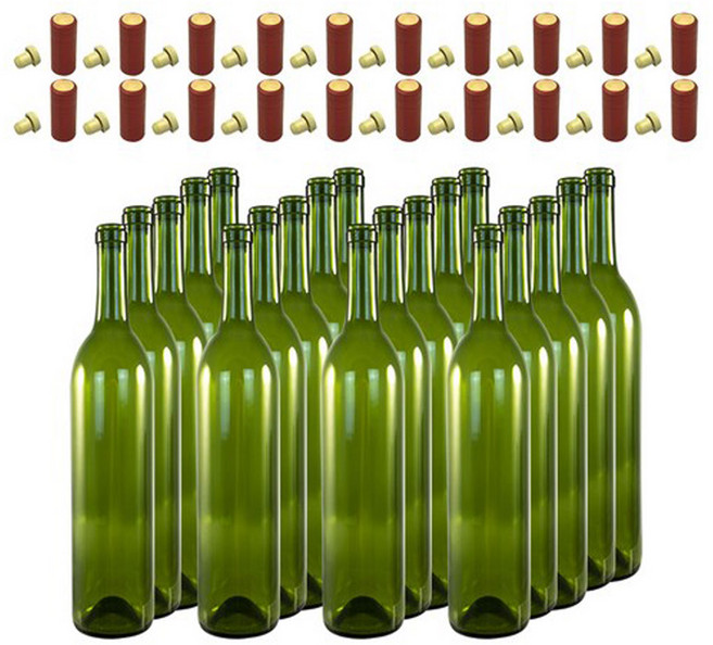 행복한농부 500ml 코르크 와인병(진녹색) 20개 SET