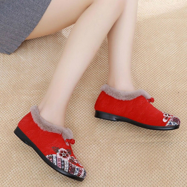 엄마 할머니 겨울 신발 눈올때신발 여성 털 방한 운동화