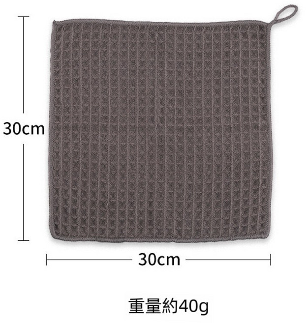 吸水速乾 不掉毛 吧台抹布 咖啡師專用抹布, 1個, 咖啡色[獨立包裝]帶掛繩