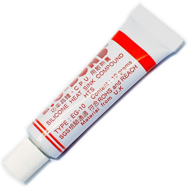 牙膏型 CPU/顯示卡散熱膏, 10G小包裝, 白, 1個